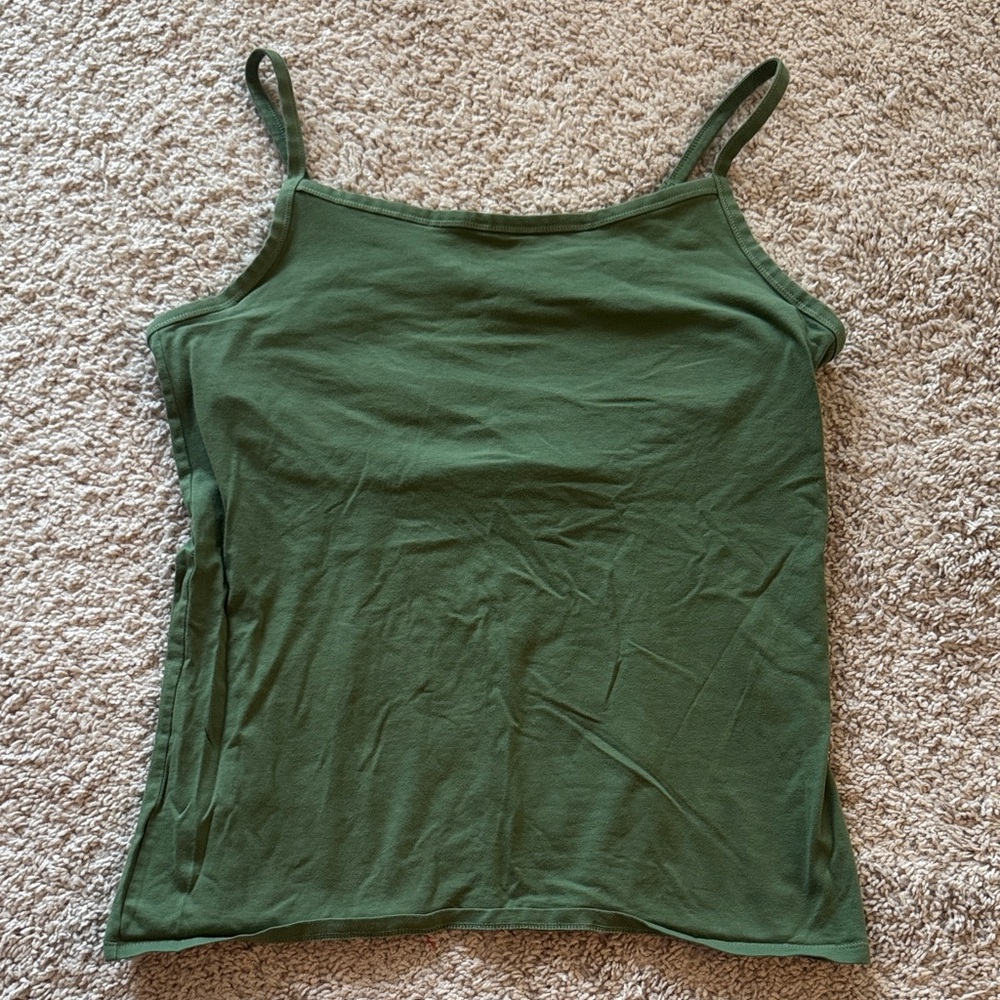 Olive Green Spaghetti Strap Camisole